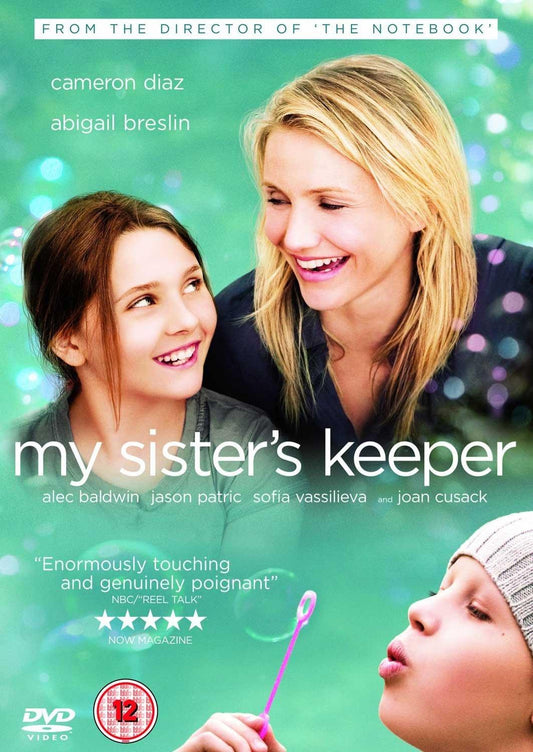 My Sister's Keeper DVD featuring a joyful moment between Cameron Diaz and Abigail Breslin, who are smiling and facing each other. The title and actor names are prominently displayed.
