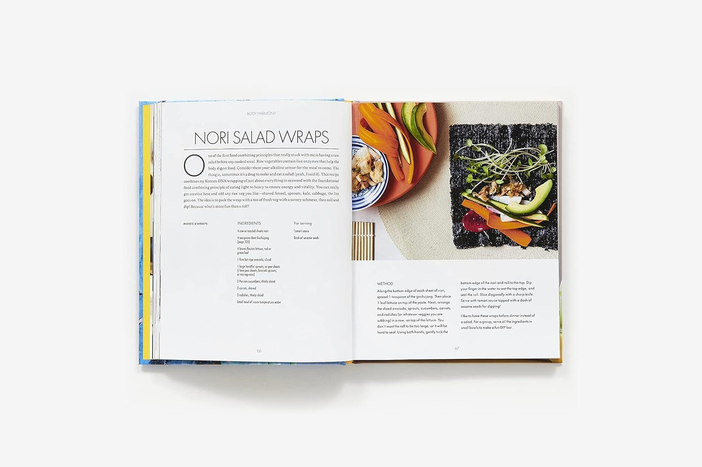 a cookbook opened to a recipe book