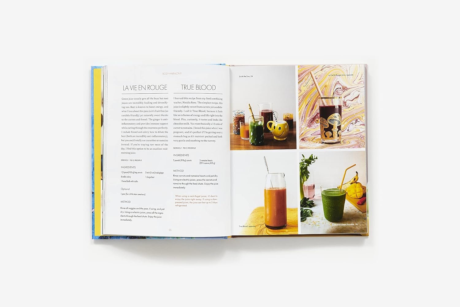 a book opened to a page with pictures of drinks