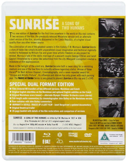 Sunrise (aka Sunrise: A Song of Two Humans) [Blu-ray, Worldwide] - ZXASQW Funny Name. Free Shipping.