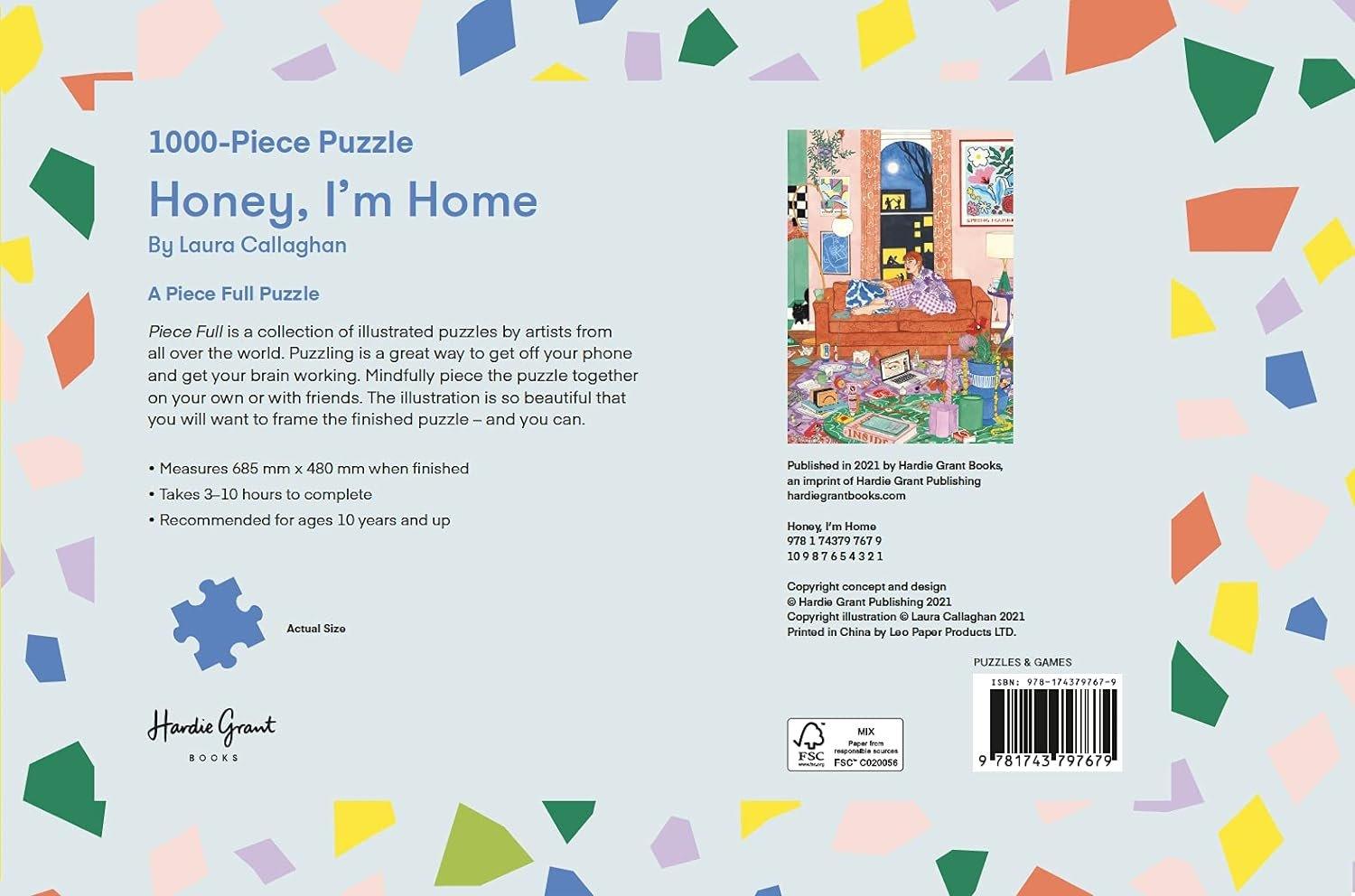 Honey, I'm Home: 1000-Piece Puzzle - ZXASQW Funny Name. Free Shipping.