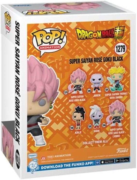 Funko Pop Dragon Ball Super Pop Figures Rose Goku Black #1279 Pop Exclusive Edition - Son Goku Figure - Glow in The Dark
