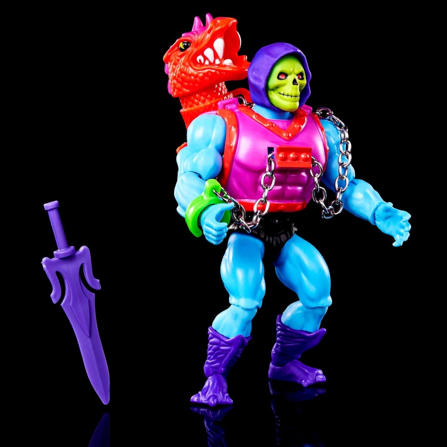 Masters of the Universe Origins Action Figure with Accessories, Deluxe Dragon Blast Skeletor 5.5 Inch, Motu Collectible