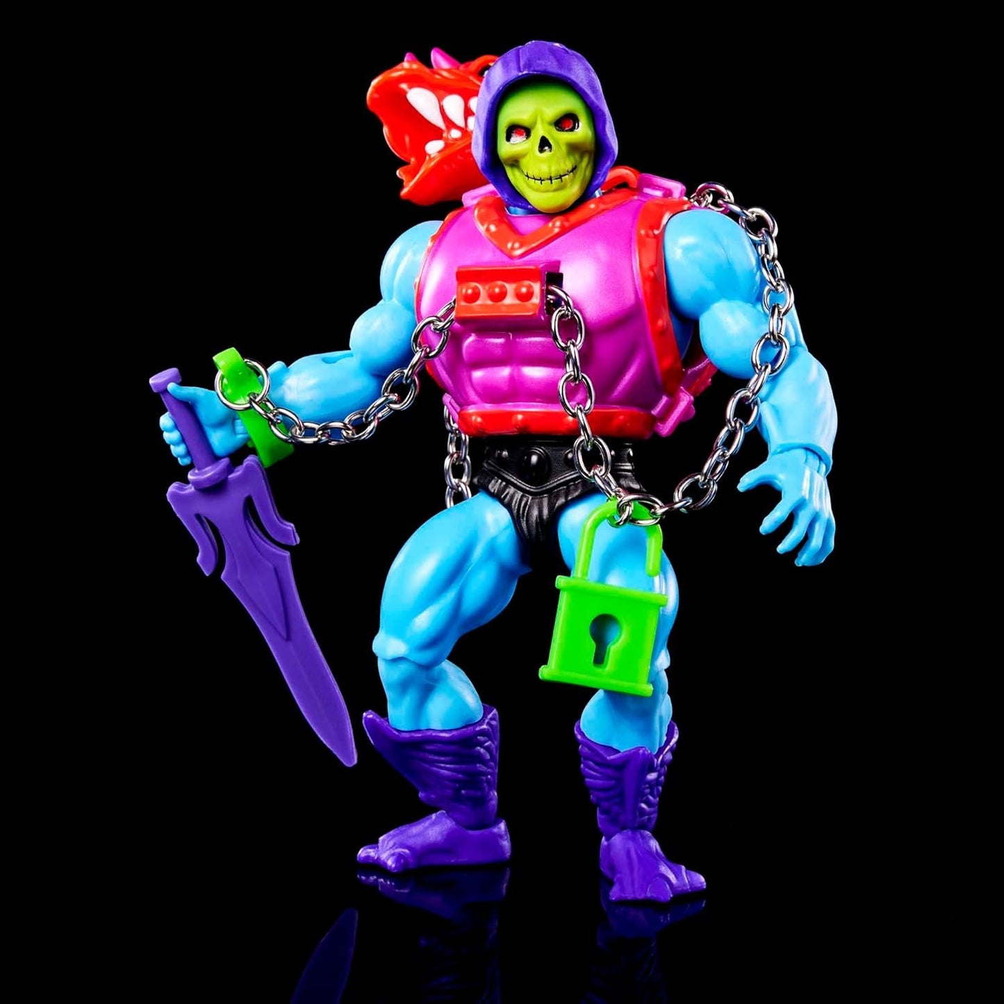 Masters of the Universe Origins Action Figure with Accessories, Deluxe Dragon Blast Skeletor 5.5 Inch, Motu Collectible