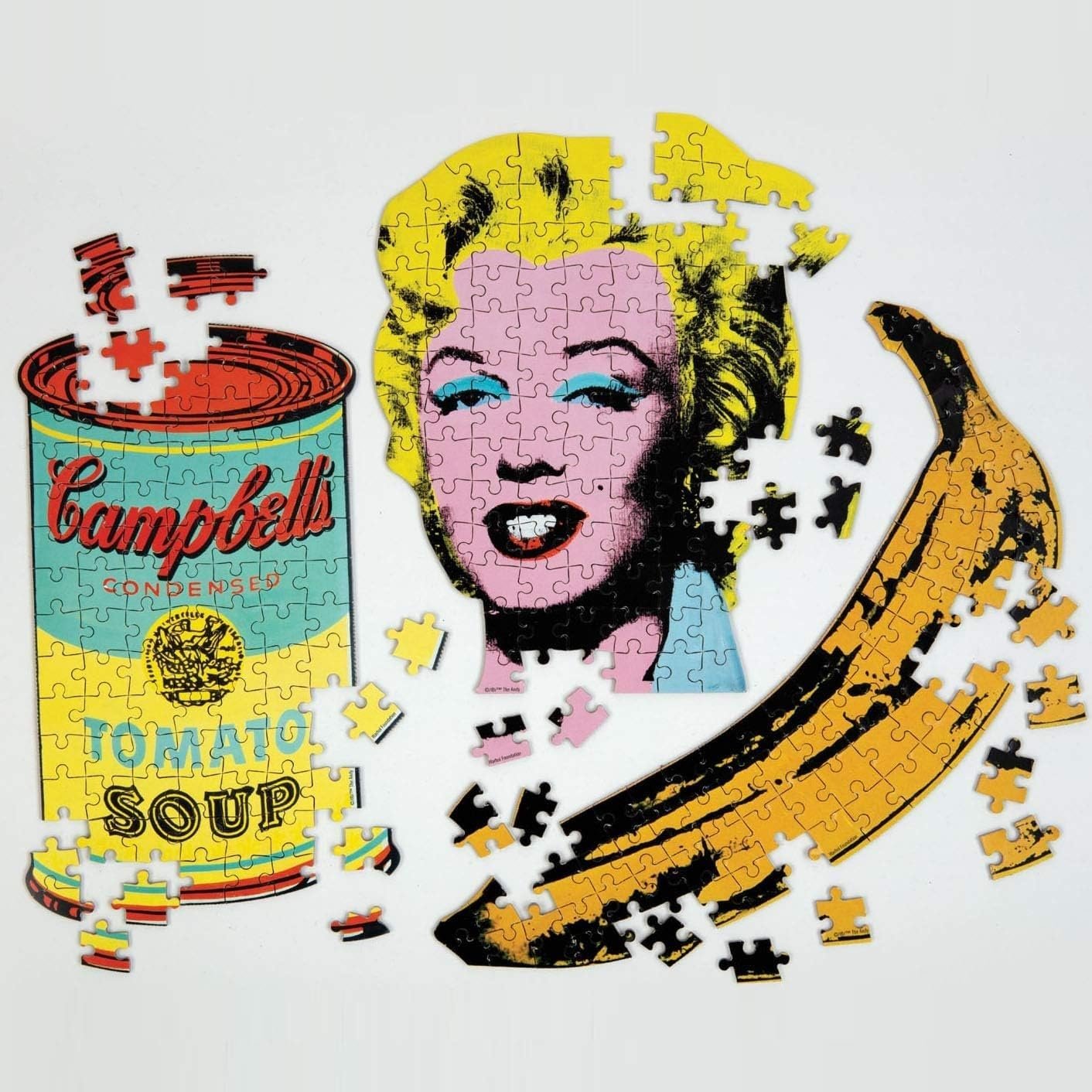 Galison Andy Warhol Mini Shaped Puzzle Banana, Multicolor