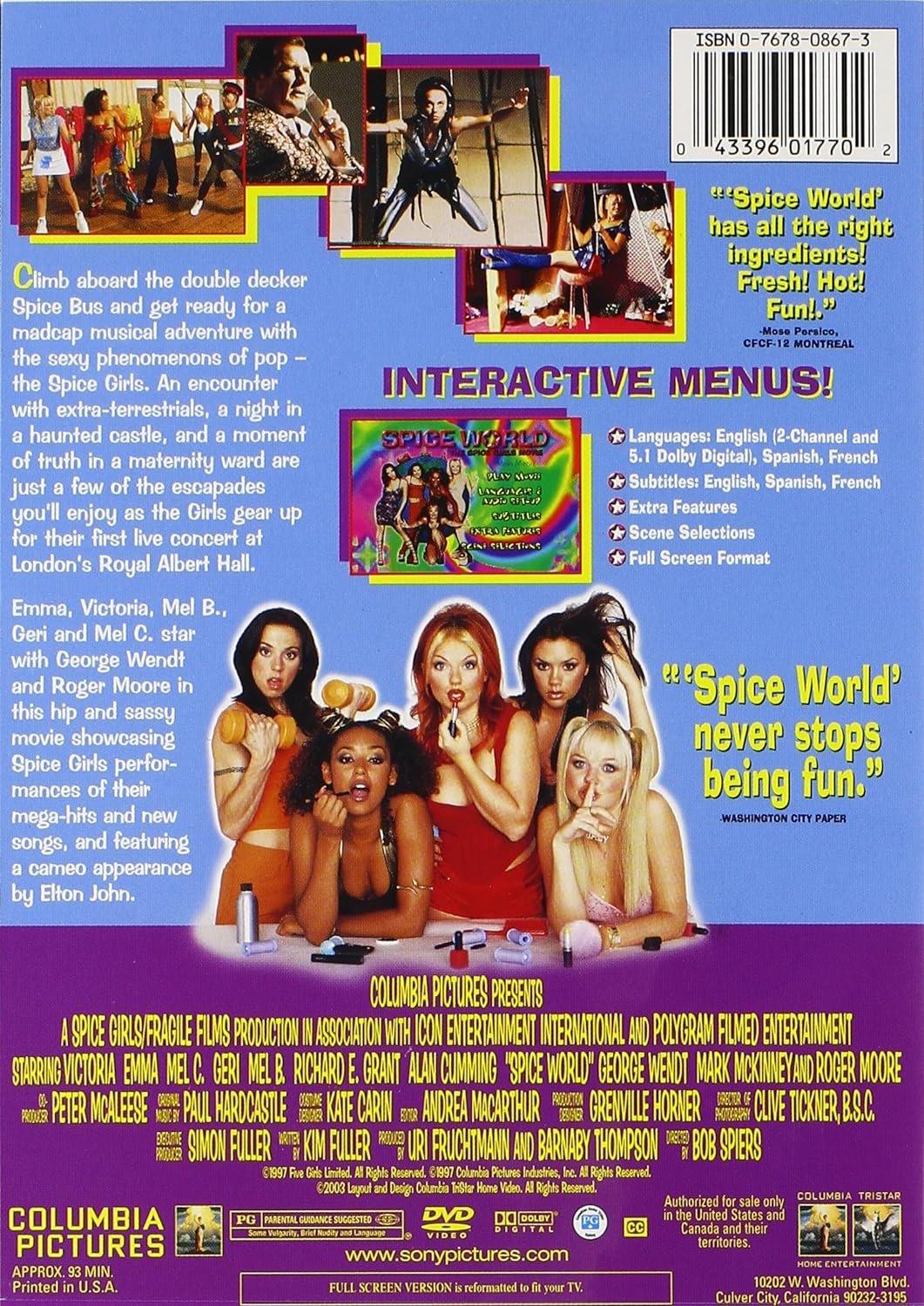 Spice World: A Fun and Nostalgic Musical Adventure [DVD Region 1 US] - ZXASQW Funny Name. Free Shipping.