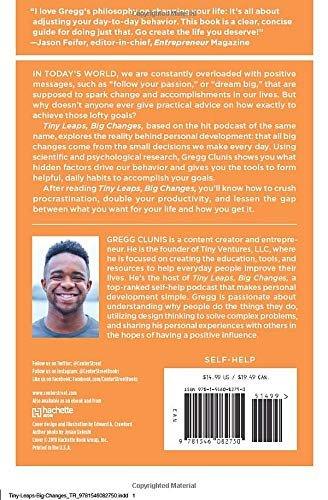 Tiny Leaps, Big Changes: Everyday Strategies to Accomplish More, Crush Your Goals, and Create the Life You Want - ZXASQW Funny Name. Free Shipping.